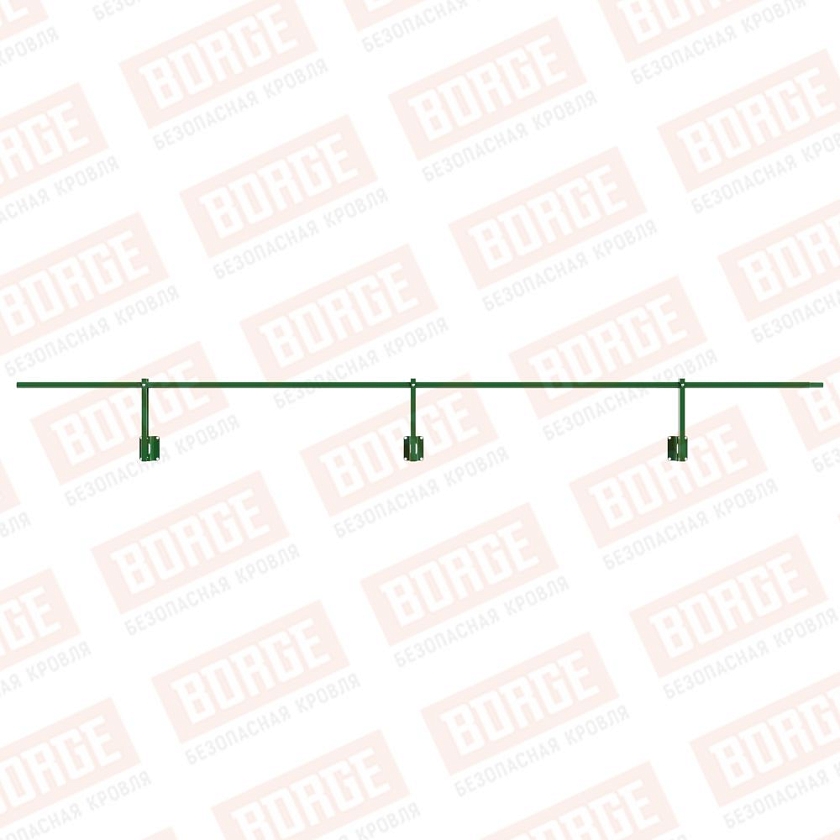 Ограждение парапетное NewLine H-30см, 3м, лиственно-зеленый (RAL 6002)