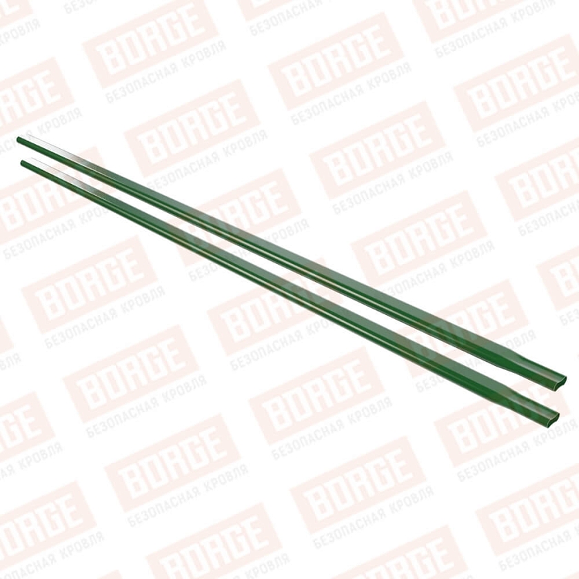 Труба снегозадержателя NewLine 40x20x3000, лиственно-зеленый (RAL 6002)