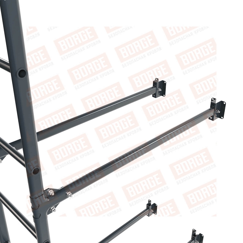 Комплект лестница фасадная BORGE (нижняя секция), 1,8м, антрацитово-серый (RAL 7016)