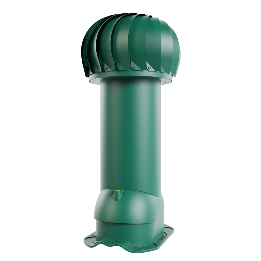 Роторная вентиляция Viotto, для МЧ Финнера, d-110мм, неутепленная, зелёный мох (RAL 6005)