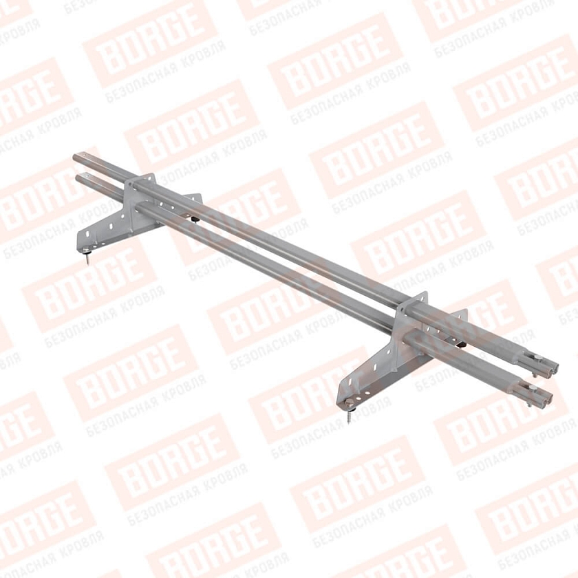 Снегозадержатель трубчатый BORGE 1,5м, 2 опоры, сигнально-серый (RAL 7004)