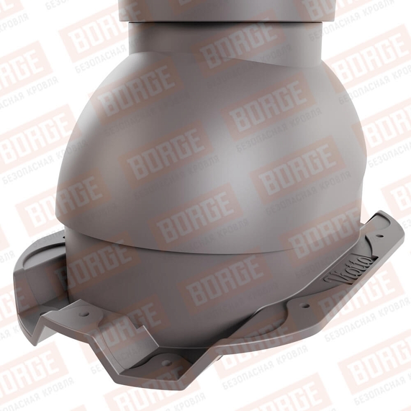 Выход вентиляции канализации Viotto, для профнастила С21, серо-коричневый (RAL 8019)