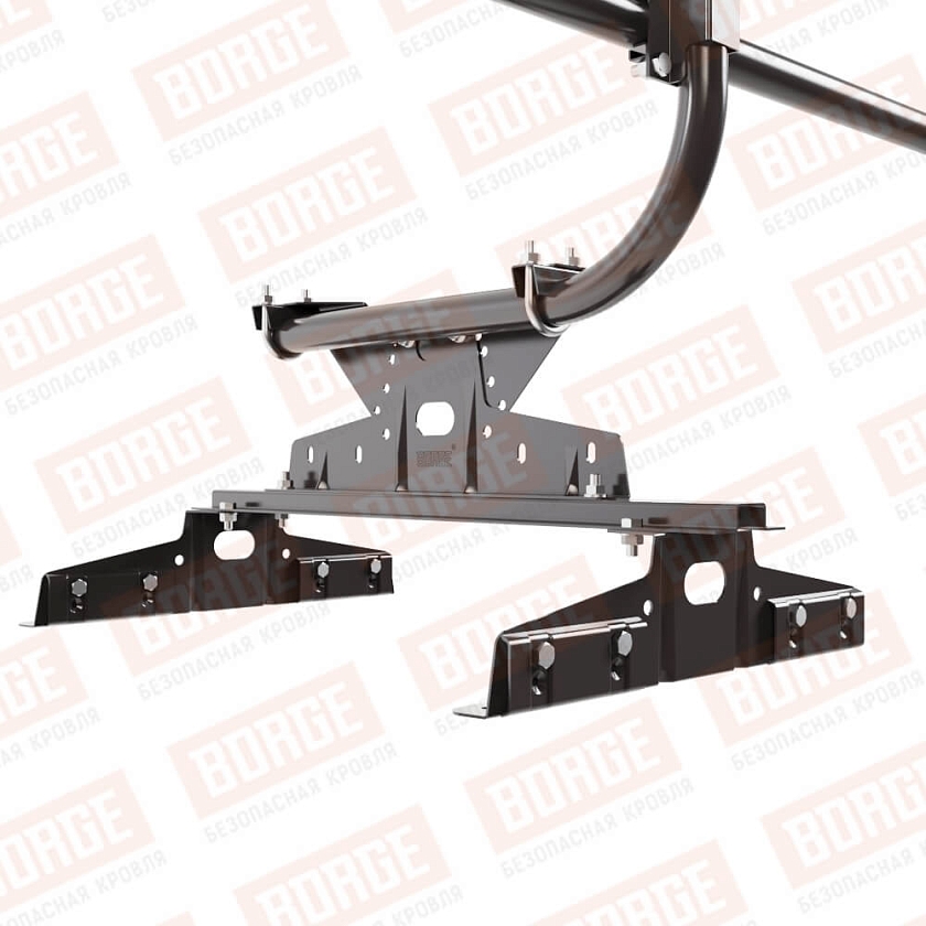 Ограждение кровельное BORGE H-60см, 3м, для параллельного фальца, серо-коричневый (RR 32)