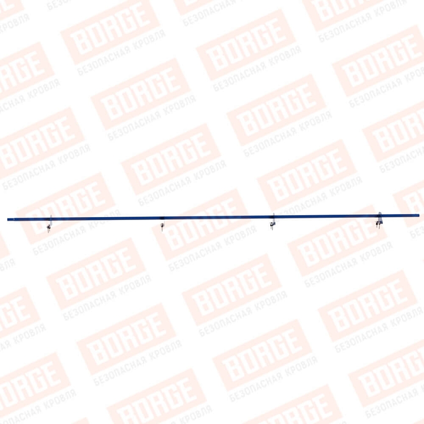 Снегозадержатель однотрубчатый NewLine 3м, D-25мм, 4 опоры, сигнально-синий (RAL 5005)