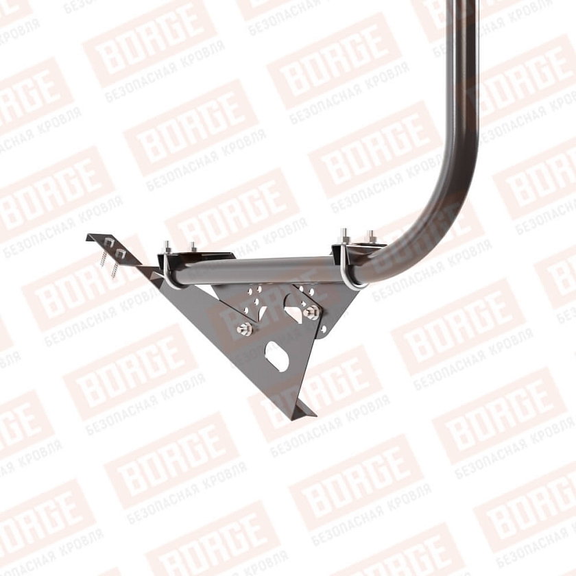 Ограждение кровельное BORGE H-120см, 3м, для черепичной кровли, серо-коричневый (RR 32)