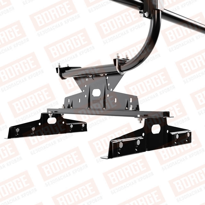 Ограждение кровельное BORGE H-60см, 3м, для параллельного фальца, чёрный (RAL 9005)