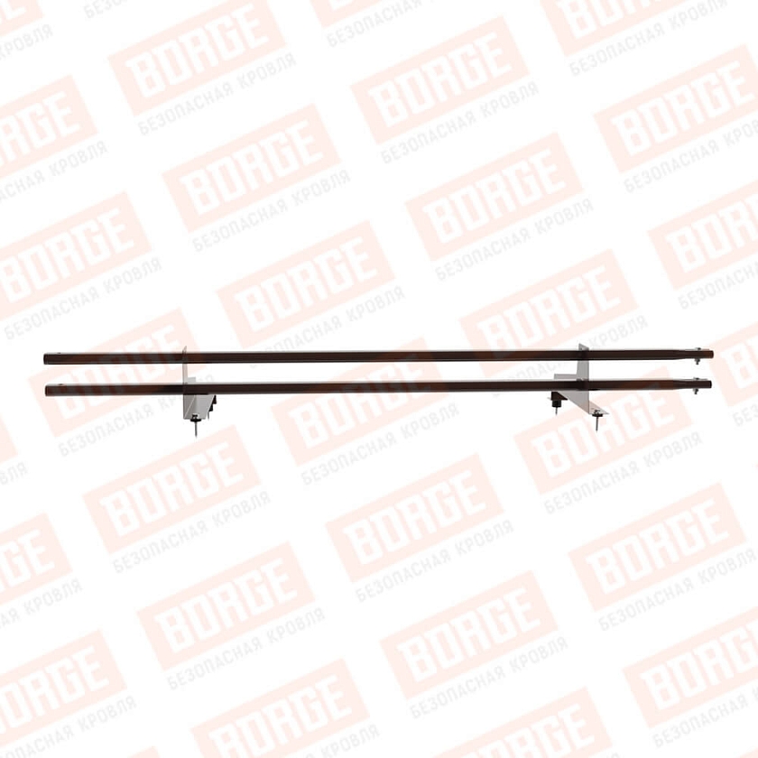 Снегозадержатель трубчатый Русский Рубеж 1,5м, 2 опоры, для МЧ с выс. ступ., окрашенный (NL-807), 350мм