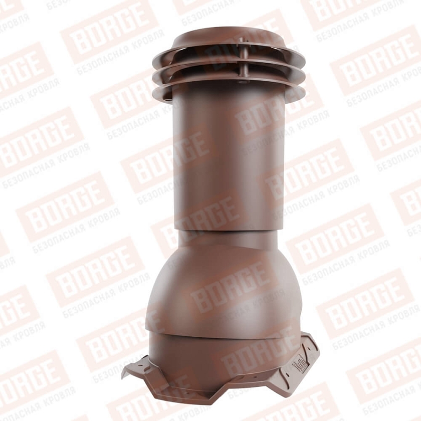 Выход вентиляции канализации Viotto, для профнастила С20, коричневый шоколад (RAL 8017)