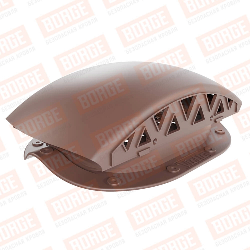 Вентилятор подкровельный Viotto, для МЧ Монтеррей, коричневый шоколад (RAL 8017). Черепаха