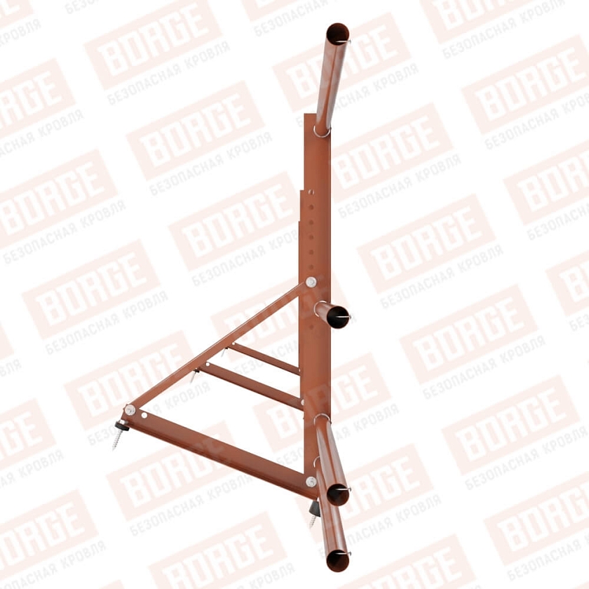 Ограждение декоративное NewLine H-60см, 3м, терракотовый (RAL 8004), с двумя доп. трубами