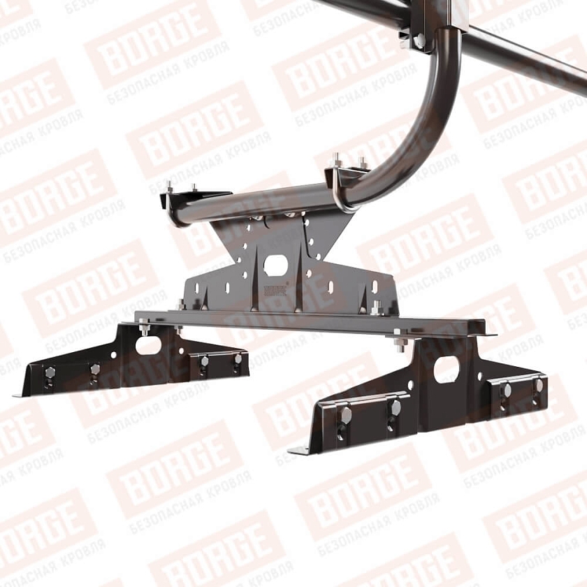 Ограждение кровельное BORGE H-60см, 3м, для параллельного фальца, серо-коричневый (RAL 8019 matt)