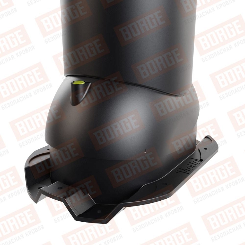 Труба вентиляционная Viotto, для профнастила С21, d-125мм, утепленная, чёрный (RAL 9005)