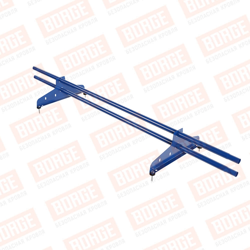 Снегозадержатель трубчатый NewLine 1,5м, D-25мм, 2 опоры, сигнально-синий (RAL 5005)