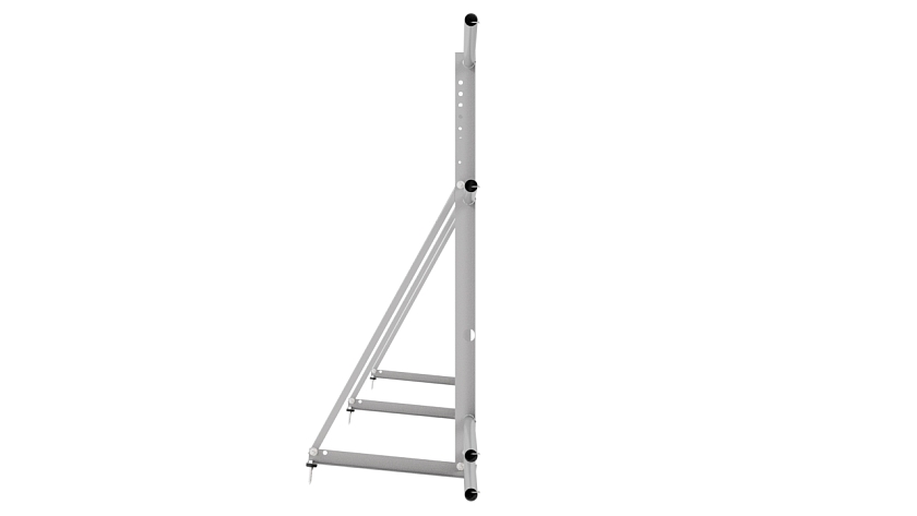 Ограждение кровельное NewLine H-90см, 3м, сигнально-серый (RAL 7004), с двумя доп. трубами