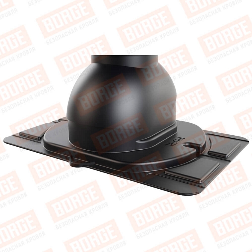 Выход вентиляции канализации Viotto с универсальным проходным элементом, чёрный (RAL 9005)