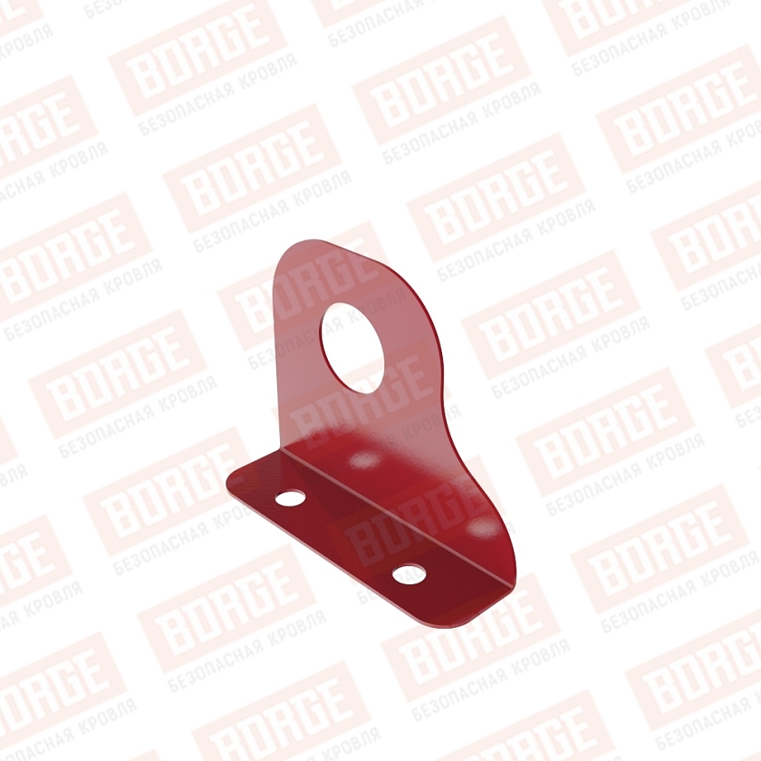 Кронштейн снегозадержателя однотрубчатого NewLine, D-25мм, рубиново-красный (RAL 3003)