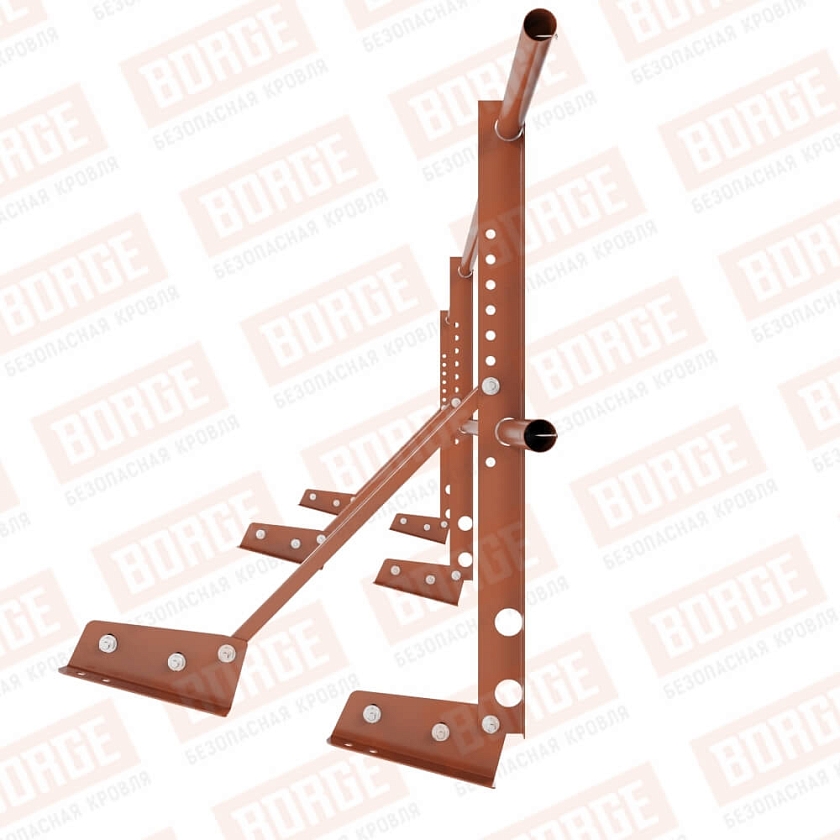 Ограждение декоративное NewLine H-60см, 3м, для фальцевой кровли, терракотовый (RAL 8004)