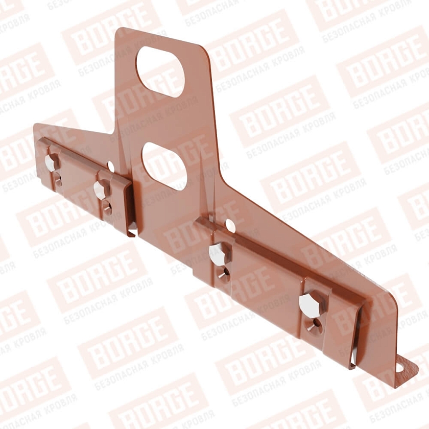 Универсальный кронштейн Русский Рубеж 25х45мм, оцинк., терракотовый (RAL 8004)