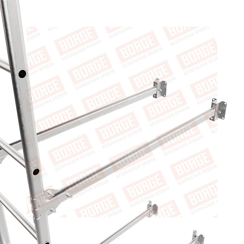 Комплект лестница фасадная BORGE (нижняя секция), 1,8м, цинк