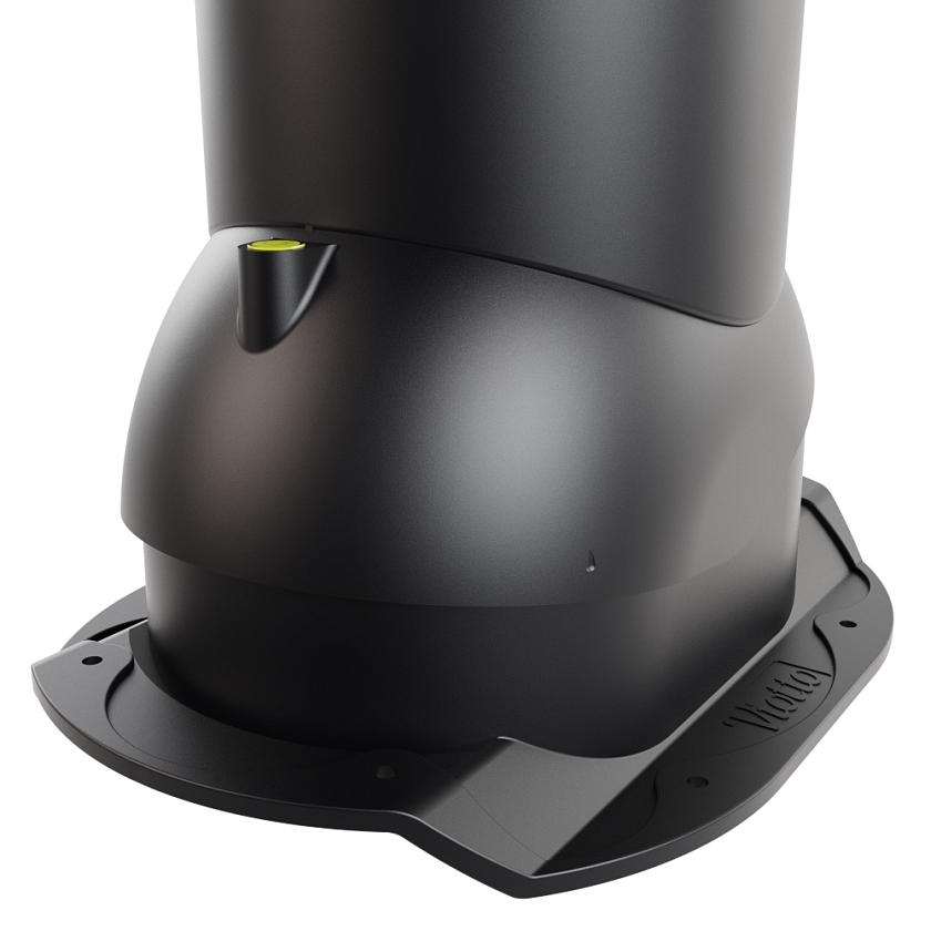 Роторная вентиляция Viotto, для МЧ Каскад, d-110мм, утепленная, чёрный (RAL 9005)