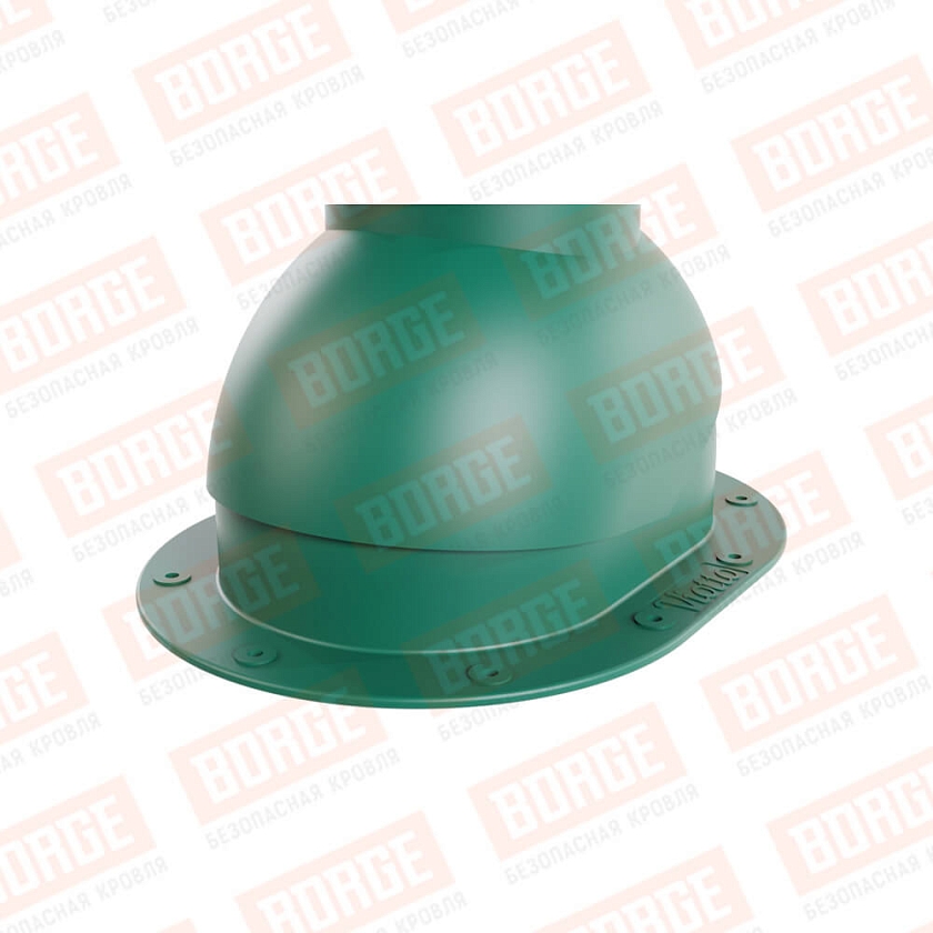 Выход вентиляции канализации Viotto, для готовой мягкой и фальцевой кровли, зеленый мох (RAL 6005)