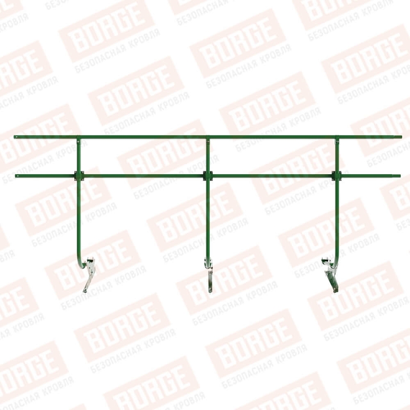 Ограждение кровельное BORGE H-120см, 3м, лиственно-зеленый (RAL 6002)