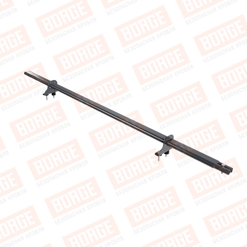 Снегозадержатель однотрубчатый BORGE 1,5м, 2 опоры, серый графит (RAL 7024)