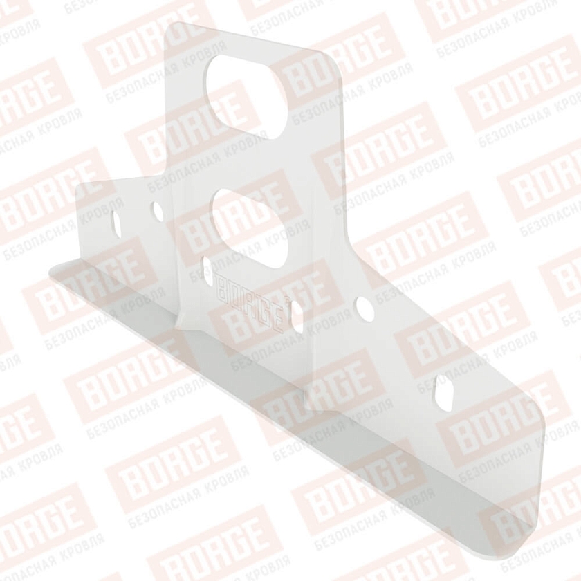 Кронштейн BORGE, оцинк., для фальцевой кровли, сигнально-белый (RAL 9003)