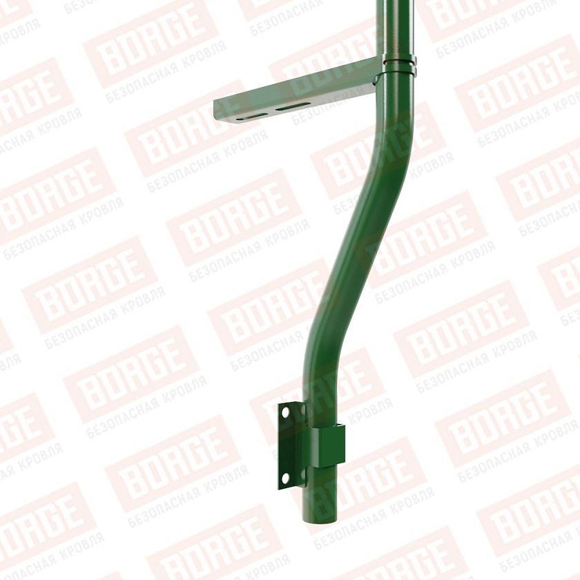 Ограждение парапетное BORGE H-60см, 3м, лиственно-зеленый (RAL 6002)