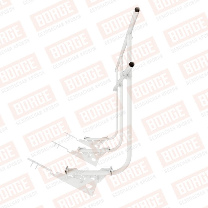 Ограждение кровельное BORGE H-120см, 3м, для композитной черепицы, сигнально-белый (RAL 9003)