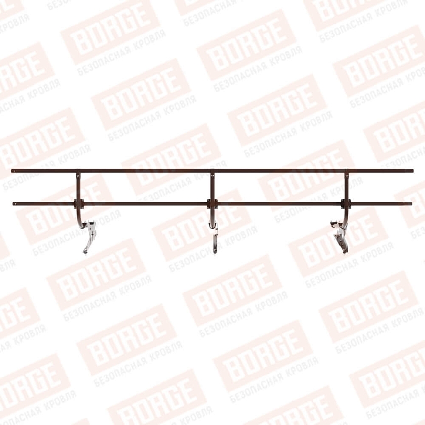 Ограждение кровельное BORGE H-60см, 3м, окрашенный (NL-807)
