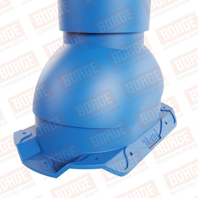 Труба вентиляционная Viotto, для профнастила С20, d-110мм, h-550мм, утепленная, сигнально-синий (RAL 5005)