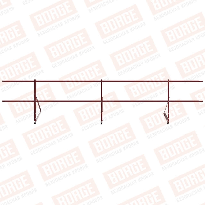 Ограждение декоративное NewLine H-60см, 3м, красное вино (RAL 3005)