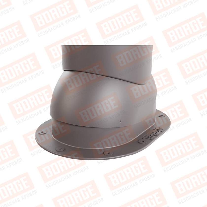 Роторная вентиляция Viotto, для готовой мягкой и фальцевой кровли, d-125мм, неутепленная, серо-коричневый (RAL 8019)