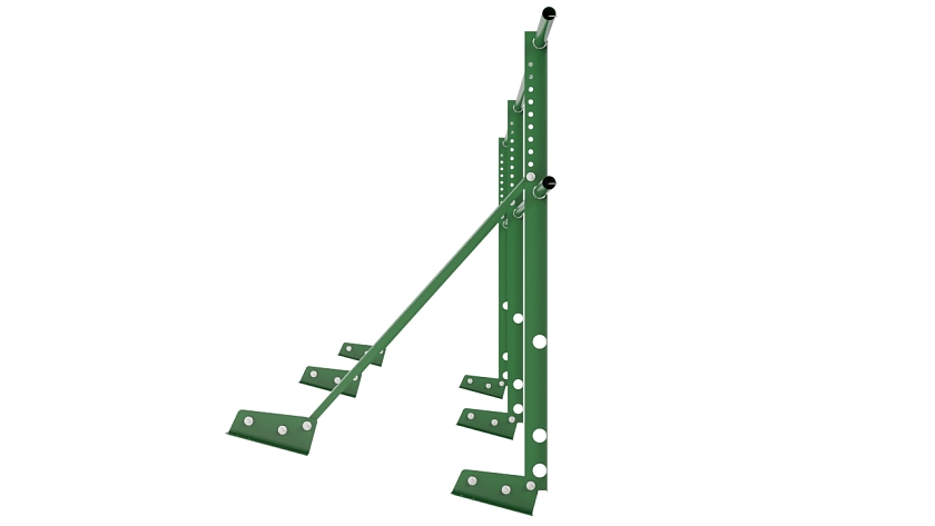 Ограждение кровельное NewLine H-90см, 3м, для фальцевой кровли, лиственно-зеленый (RAL 6002)