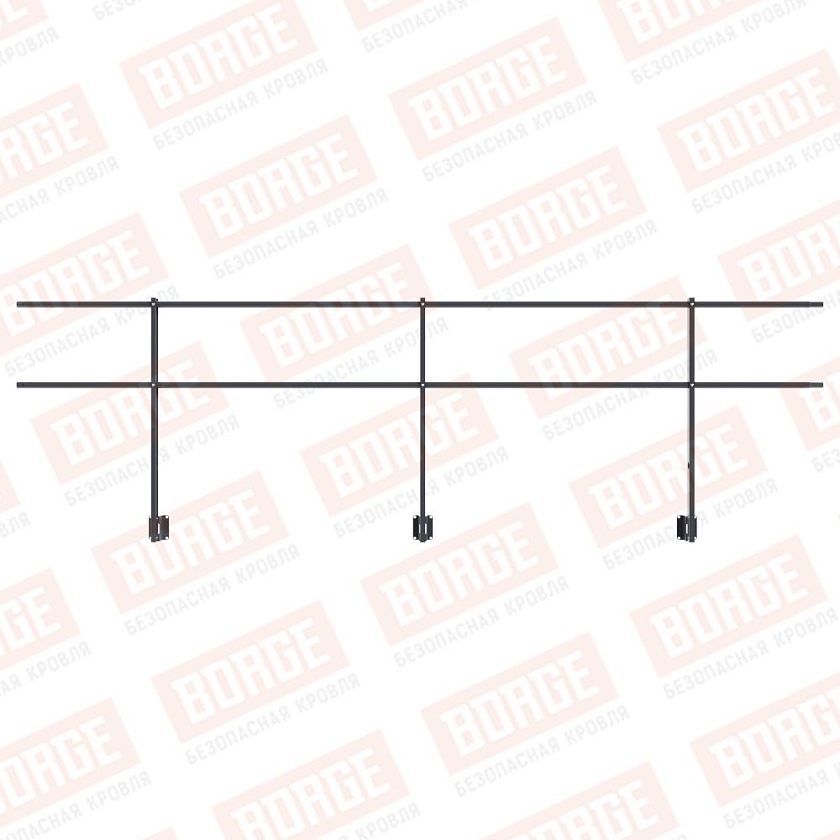 Ограждение парапетное NewLine H-90см, 3м, серый графит (RAL 7024)