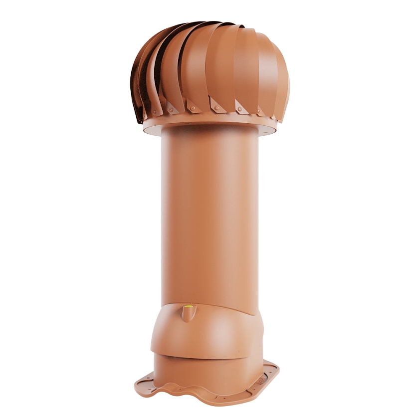 Роторная вентиляция Viotto, для МЧ Финнера, d-110мм, неутепленная, терракотовый (RAL 8004)
