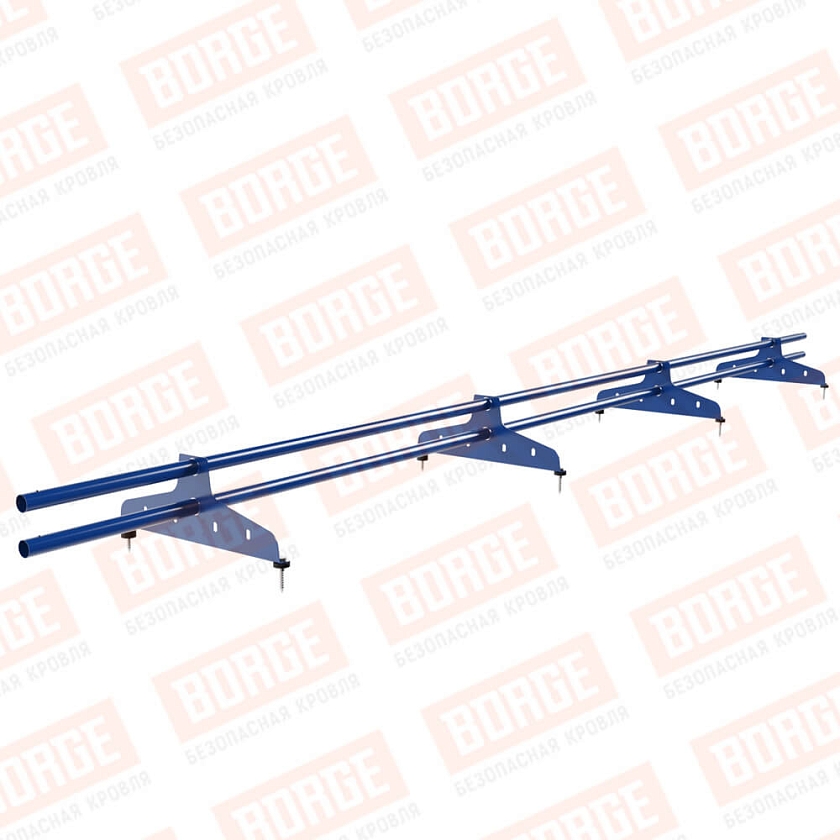 Снегозадержатель трубчатый NewLine 3м, D-25мм, 4 опоры, сигнально-синий (RAL 5005)