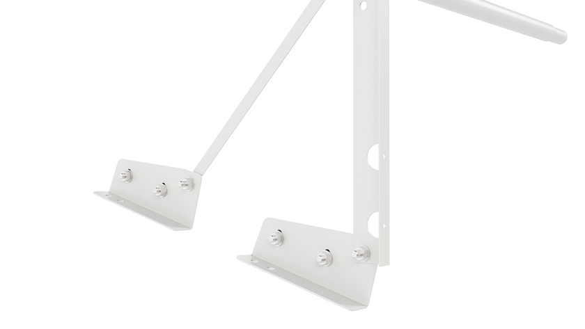 Ограждение кровельное NewLine H-60см, 3м, для фальцевой кровли, сигнально-белый (RAL 9003)