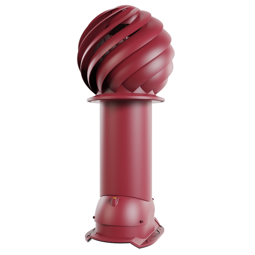 Роторная вентиляция Viotto, для МЧ Каскад, d-150мм, утепленная, красное вино (RAL 3005)