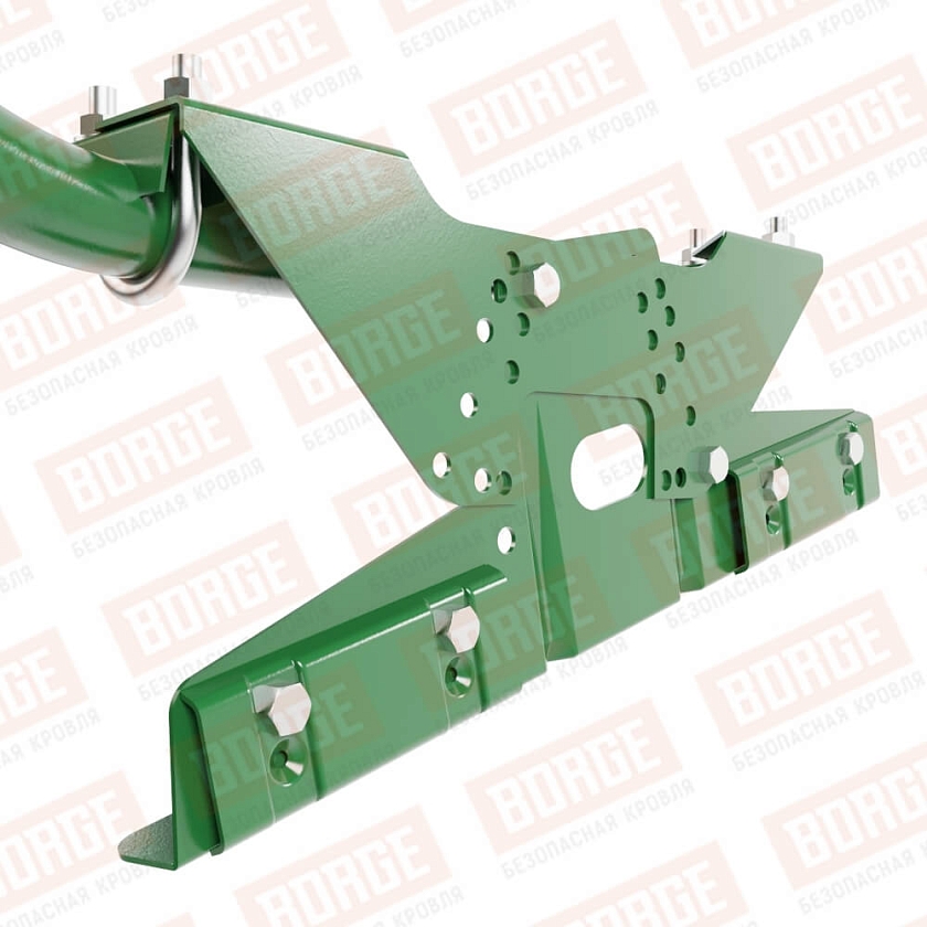 Ограждение кровельное BORGE H-90см, 3м, для фальцевой кровли, лиственно-зеленый (RAL 6002)