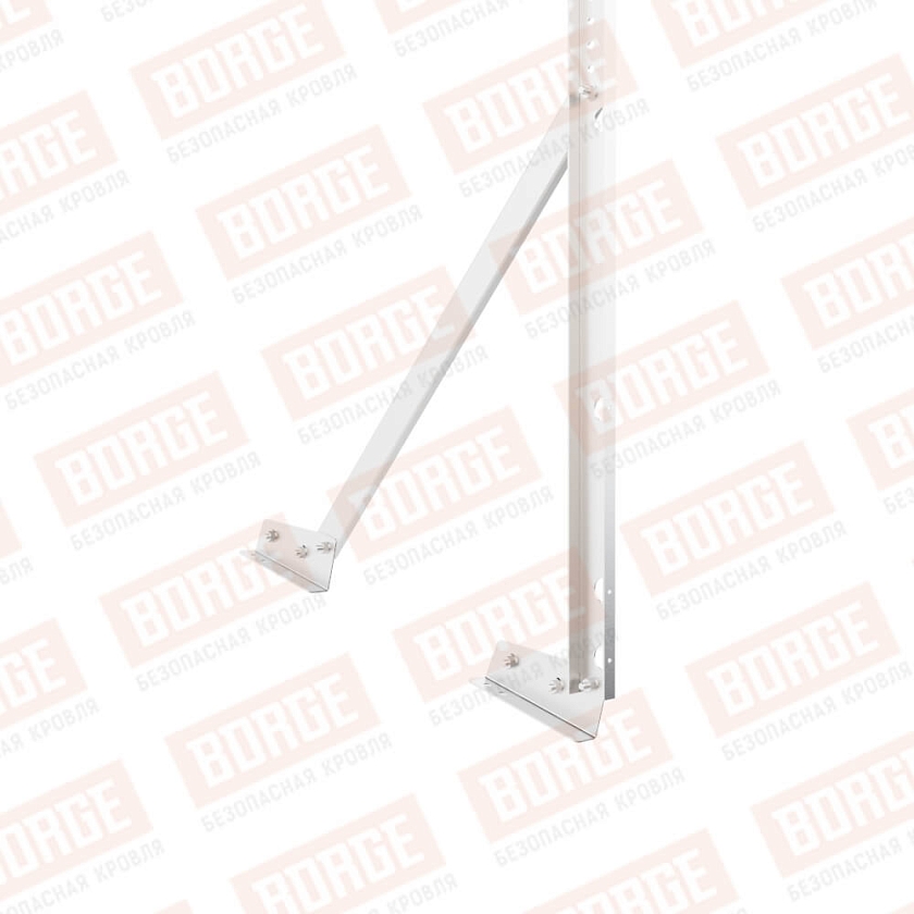 Ограждение кровельное Русский Рубеж H-120см, 3м, для фальцевой кровли, цинк