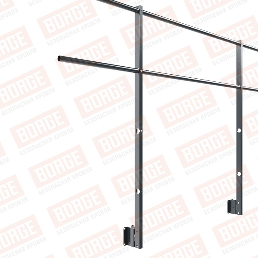 Ограждение парапетное NewLine H-120см, 3м, антрацитово-серый (RAL 7016)