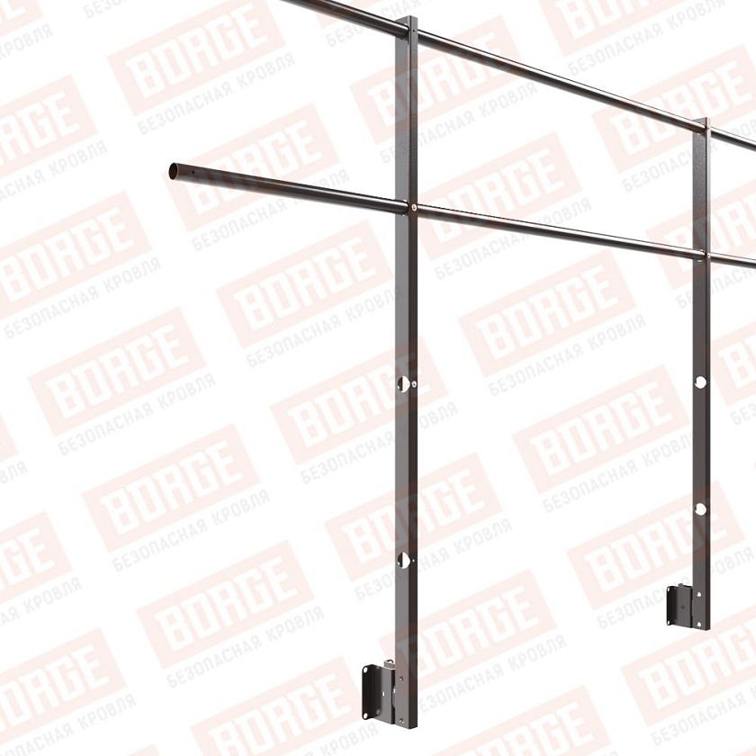 Ограждение парапетное NewLine H-120см, 3м, серо-коричневый (RR 32)