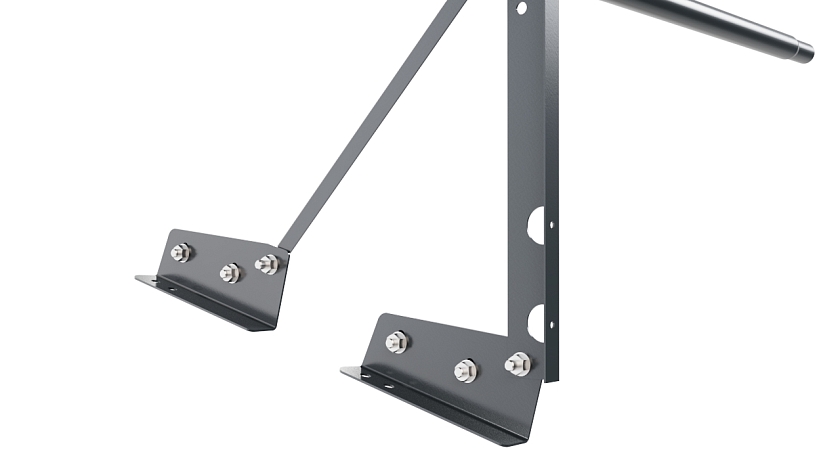 Ограждение кровельное NewLine H-60см, 3м, для фальцевой кровли, антрацитово-серый (RAL 7016)