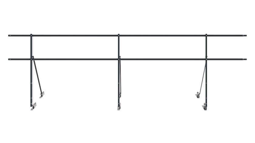 Ограждение кровельное NewLine H-90см, 3м, для фальцевой кровли, антрацитово-серый (RAL 7016)