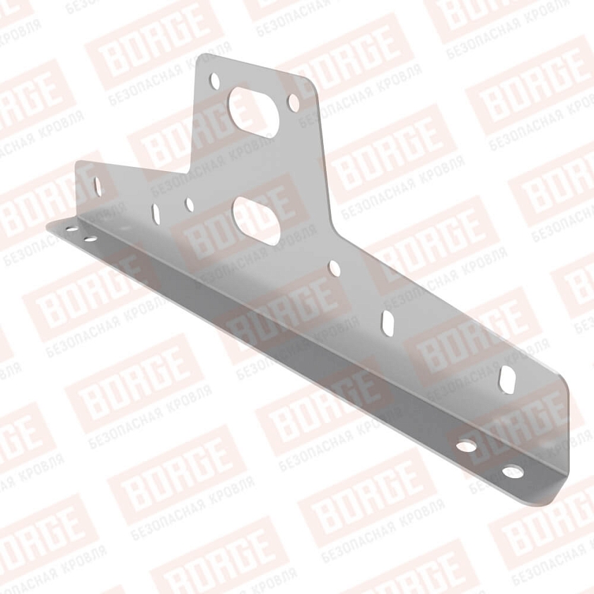 Универсальный кронштейн для переходного мостика Русский Рубеж, оцинк., сигнально-серый (RAL 7004)