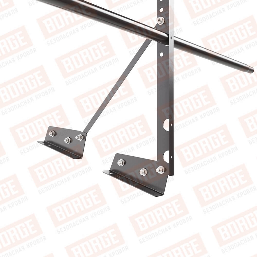 Ограждение декоративное NewLine H-60см, 3м, для фальцевой кровли, серо-коричневый (RR 32)