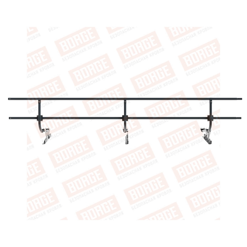 Ограждение кровельное BORGE H-60см, 3м, для фальцевой кровли, антрацитово-серый (RAL 7016)