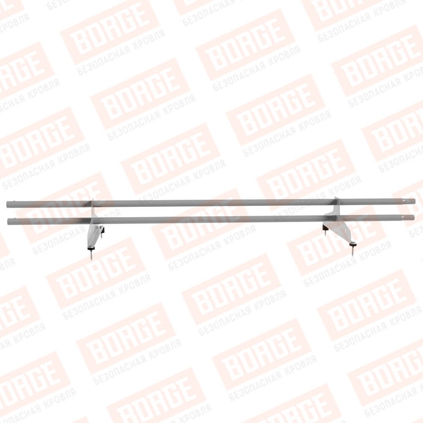 Снегозадержатель трубчатый NewLine 1,5м, D-25мм, 2 опоры, сигнально-серый (RAL 7004)